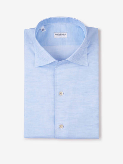 Outlet online Santa Eulalia Hombre Camisa Jaspeada Algodón color Azul sku 401-003142 02 - Foto 1