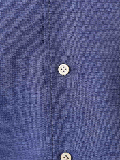 Outlet online Santa Eulalia Hombre Camisa Jaspeada Algodón color Azul Marino sku 401-003142 03 - Foto 4