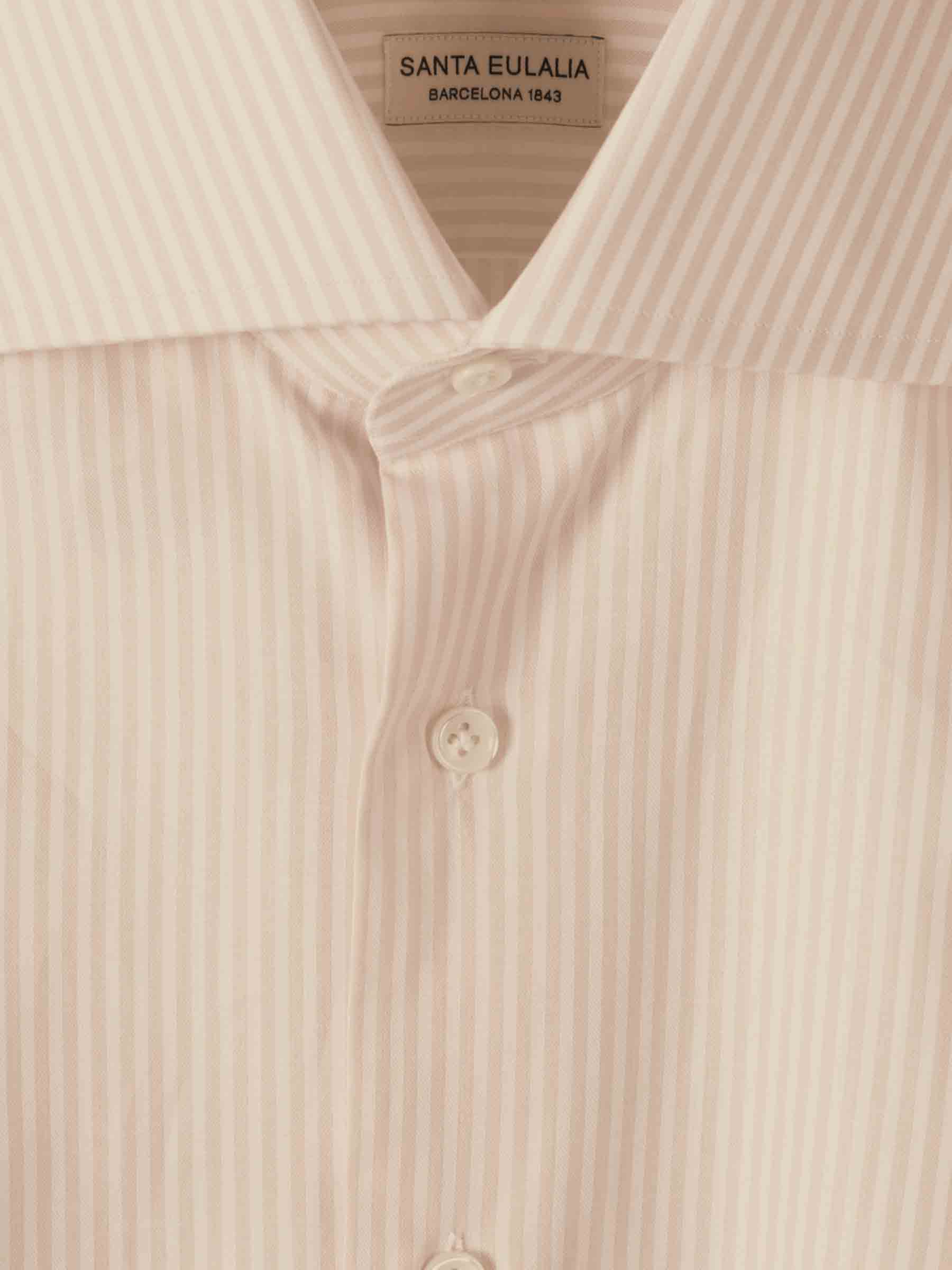 Outlet online Santa Eulalia Hombre Camisa Rayas Algodón color Rosa Palo sku 401-003144 01 - Foto 3