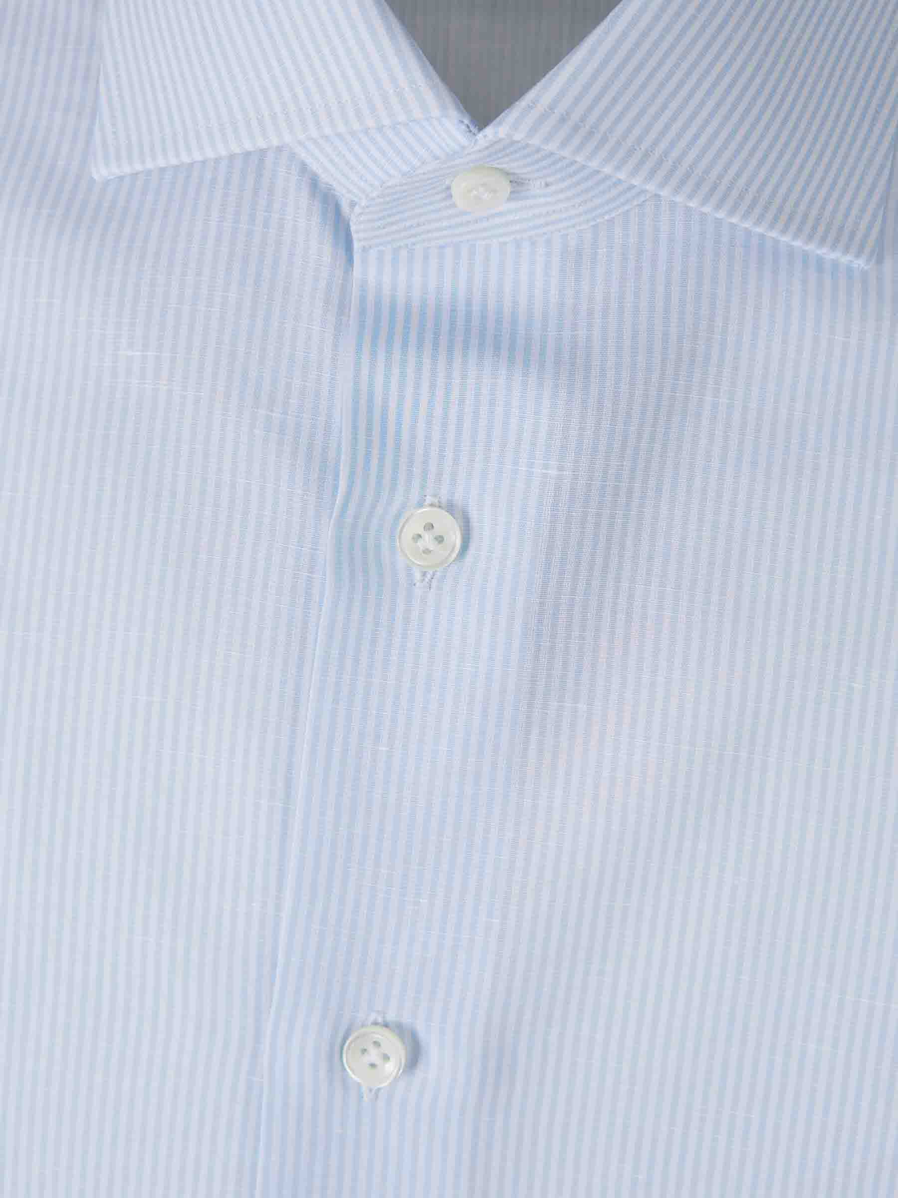Outlet online Santa Eulalia Hombre Camisa Rayas Algodón color Azul Celeste sku 401-003145 01 - Foto 3