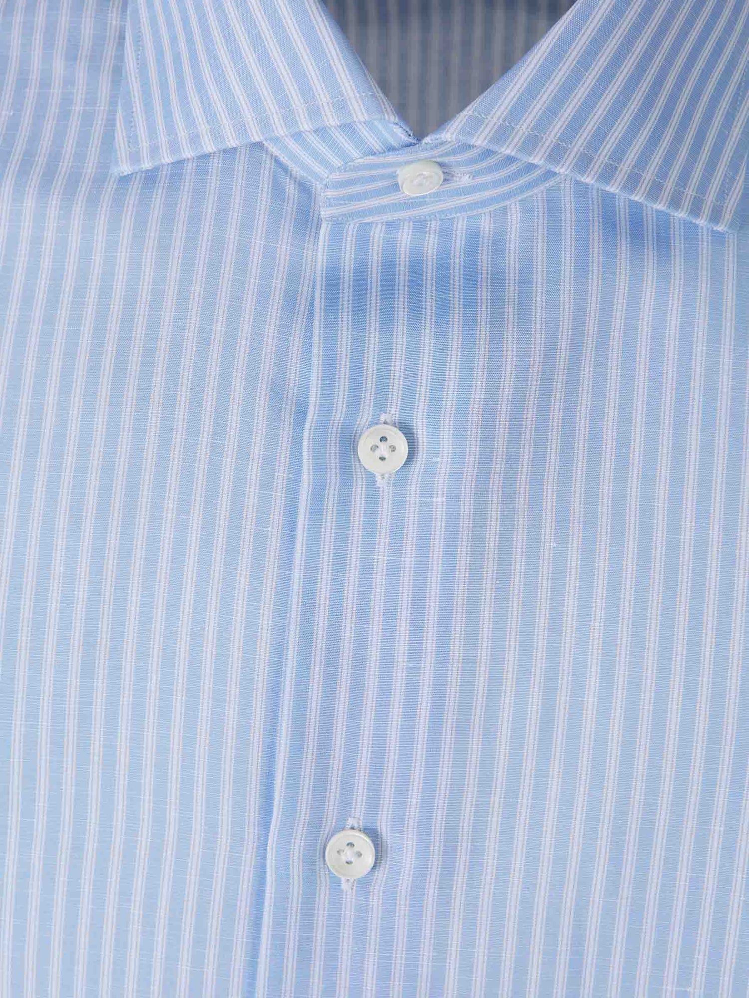 Outlet online Santa Eulalia Hombre Camisa Rayas Algodón color Azul sku 401-003145 02 - Foto 3