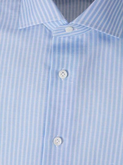 Outlet online Santa Eulalia Hombre Camisa Rayas Algodón color Azul sku 401-003145 02 - Foto 3