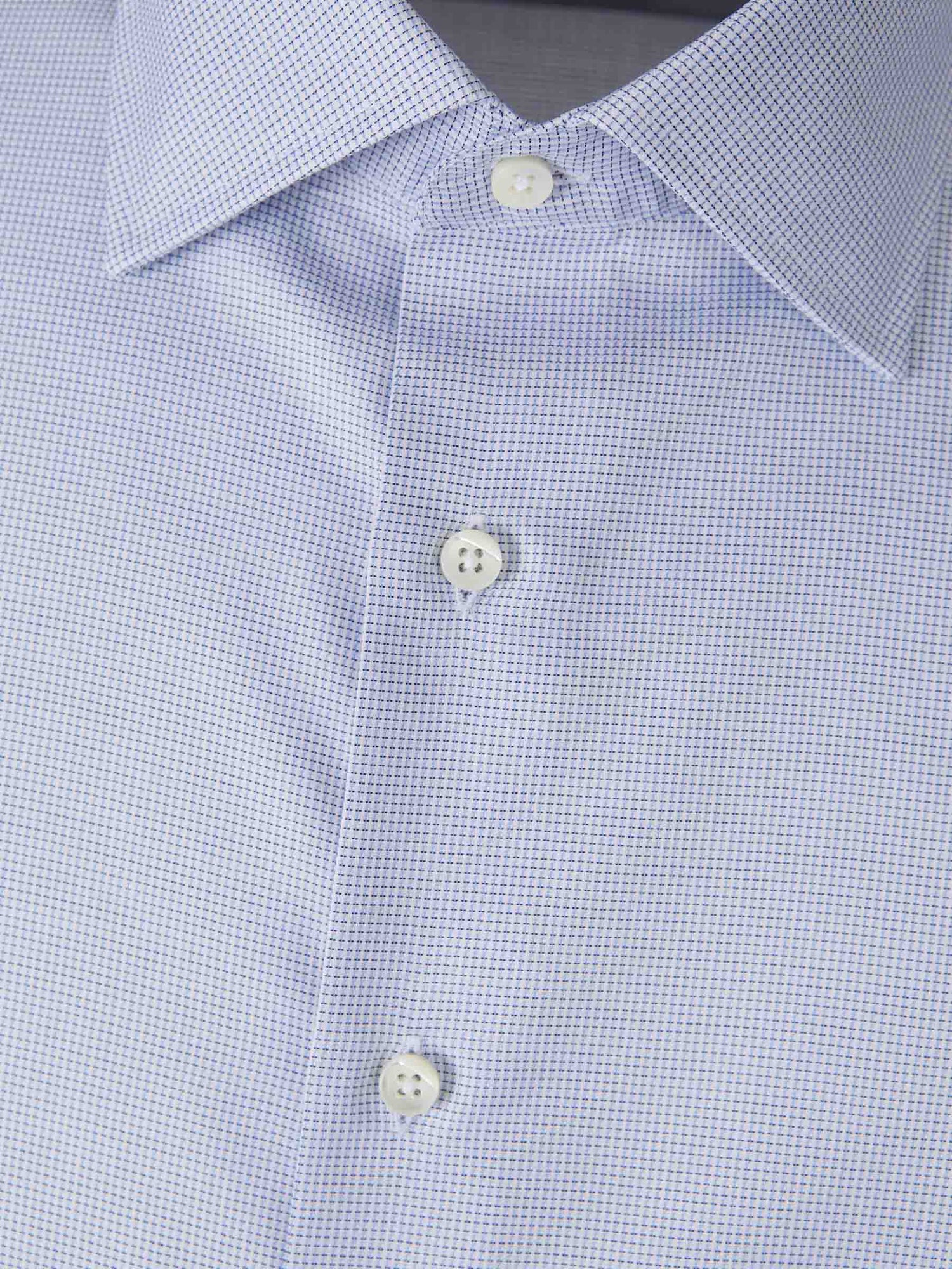 Canali Hombre Barcelona Camisa Geométrica Algodón color Azul sku 401-003147 01 - Foto 3