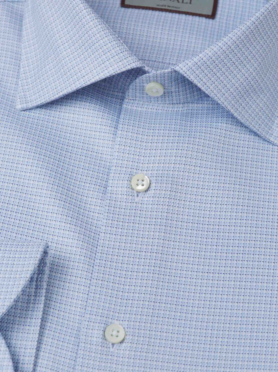 Outlet online Canali Hombre Camisa Algodón Regular color Azul Celeste sku 401-003149 01 - Foto 2