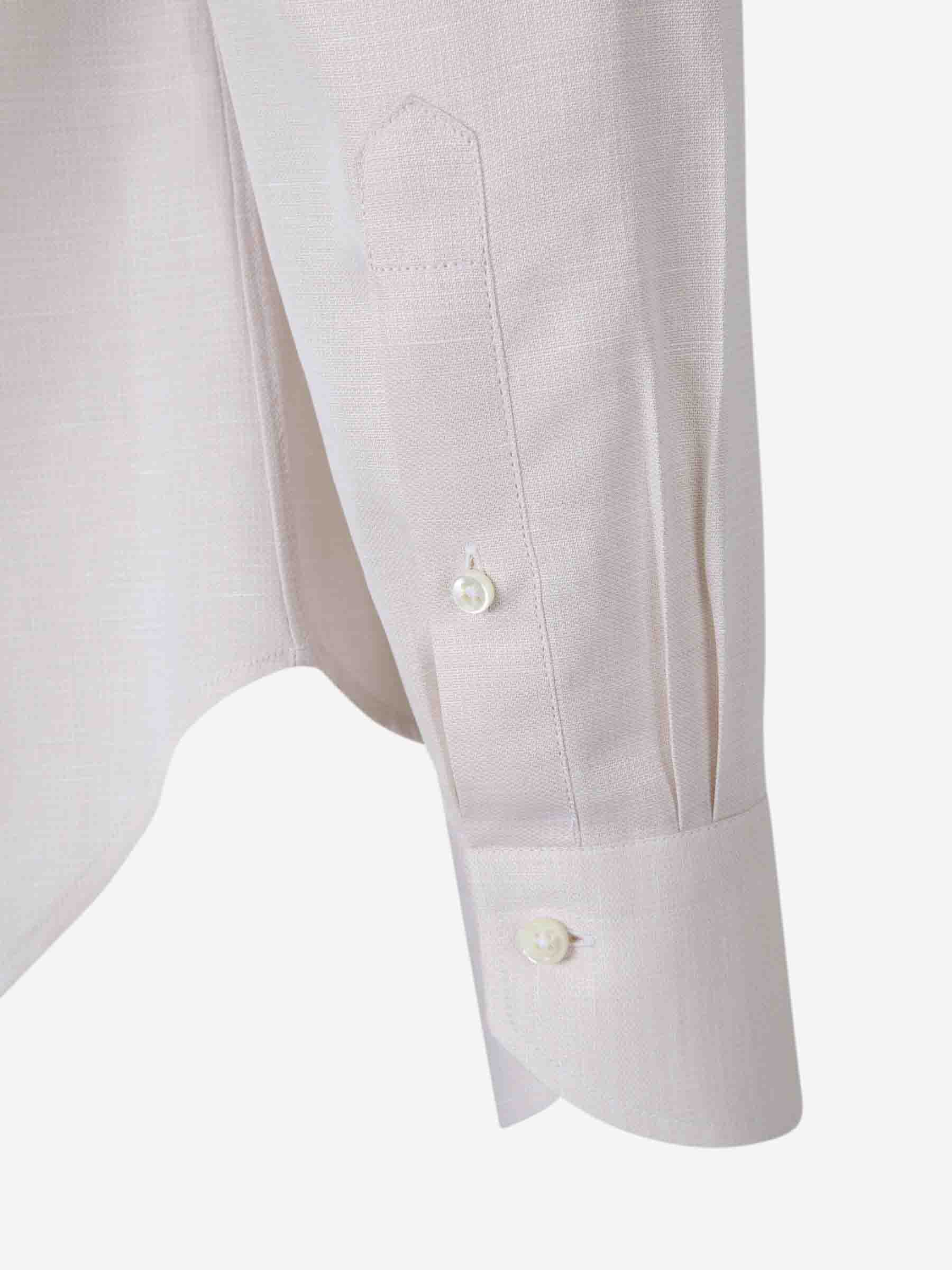 Outlet online Canali Hombre Camisa Lisa Algodón color Beige sku 401-003150 02 - Foto 4