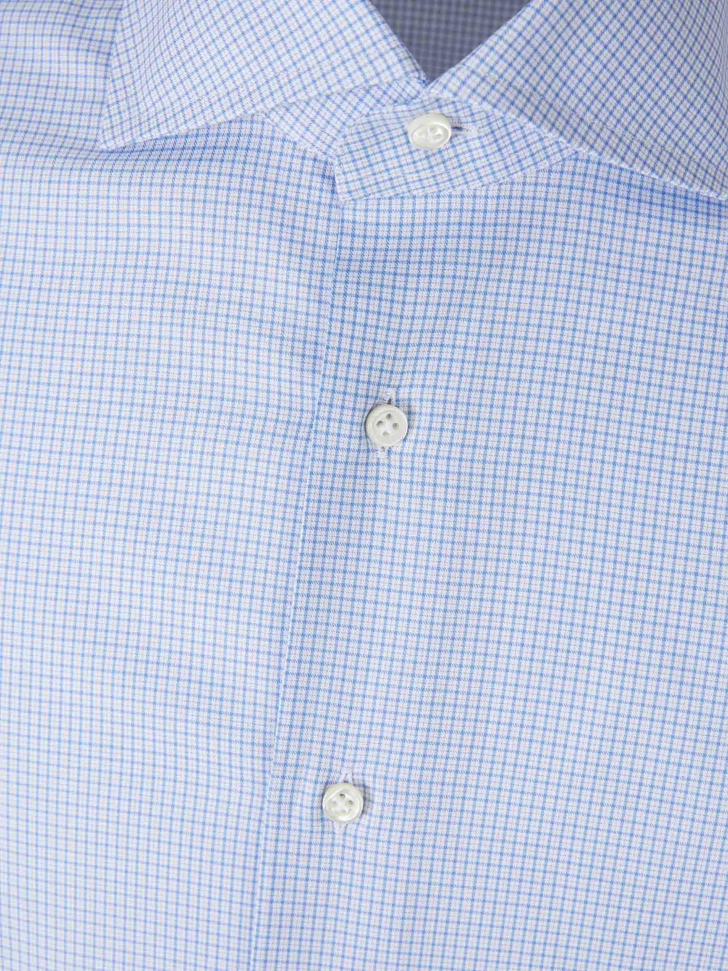 Outlet online Santa Eulalia Hombre Camisa Motivo Cuadros color Azul Celeste sku 402-000017 01 - Foto 3