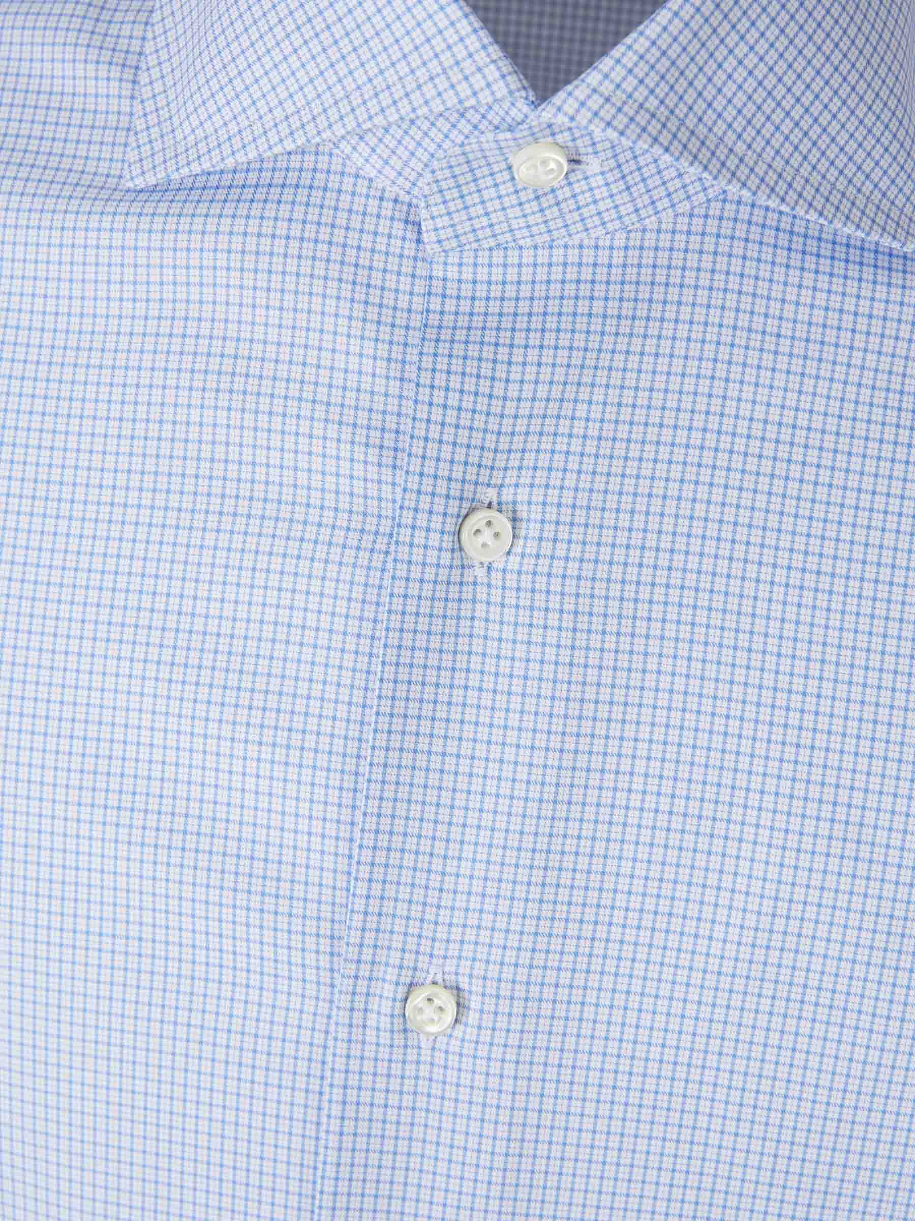 Outlet online Santa Eulalia Hombre Camisa Motivo Cuadros color Azul Celeste sku 402-000017 01 - Foto 3