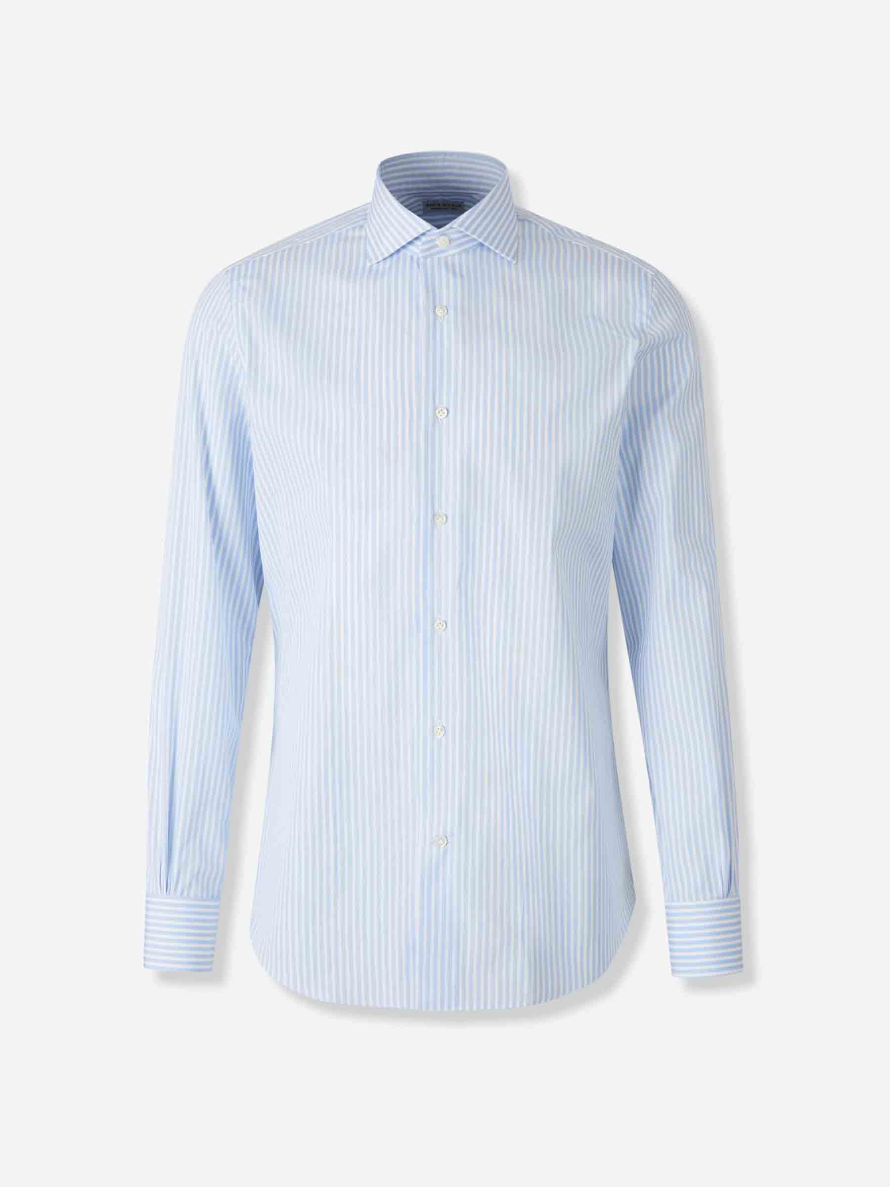 Outlet online Santa Eulalia Hombre Camisa Motivo Rayas color Azul Celeste sku 402-000018 01 - Foto 1