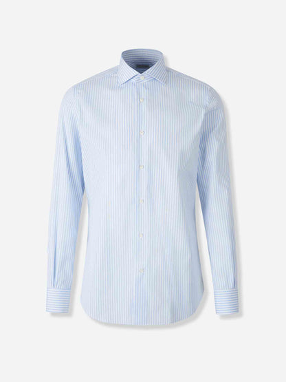 Outlet online Santa Eulalia Hombre Camisa Motivo Rayas color Azul Celeste sku 402-000018 01 - Foto 1