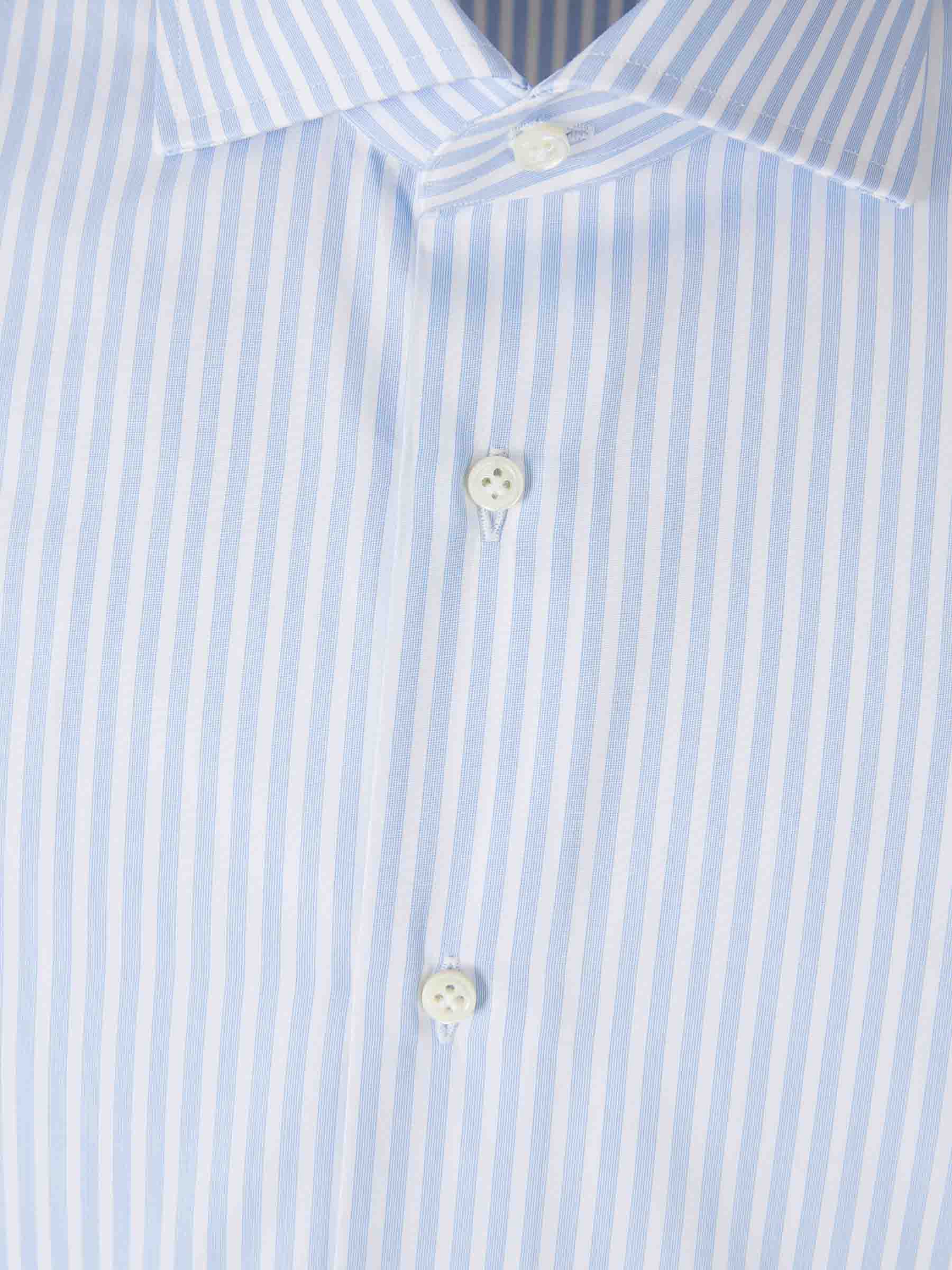 Outlet online Santa Eulalia Hombre Camisa Motivo Rayas color Azul Celeste sku 402-000018 01 - Foto 3