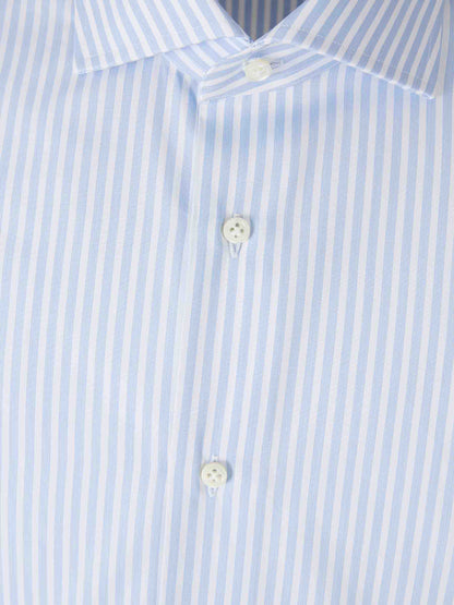 Outlet online Santa Eulalia Hombre Camisa Motivo Rayas color Azul Celeste sku 402-000018 01 - Foto 3