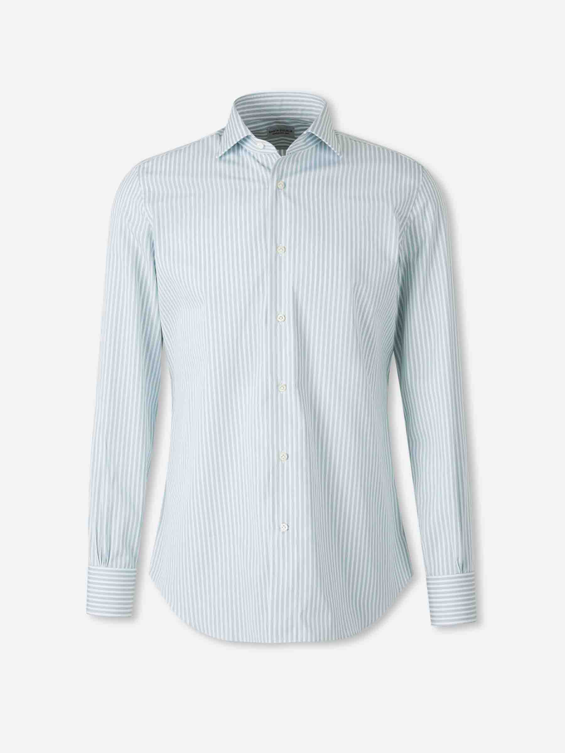 Outlet online Santa Eulalia Hombre Camisa Motivo Rayas color Verde Menta sku 402-000018 02 - Foto 1