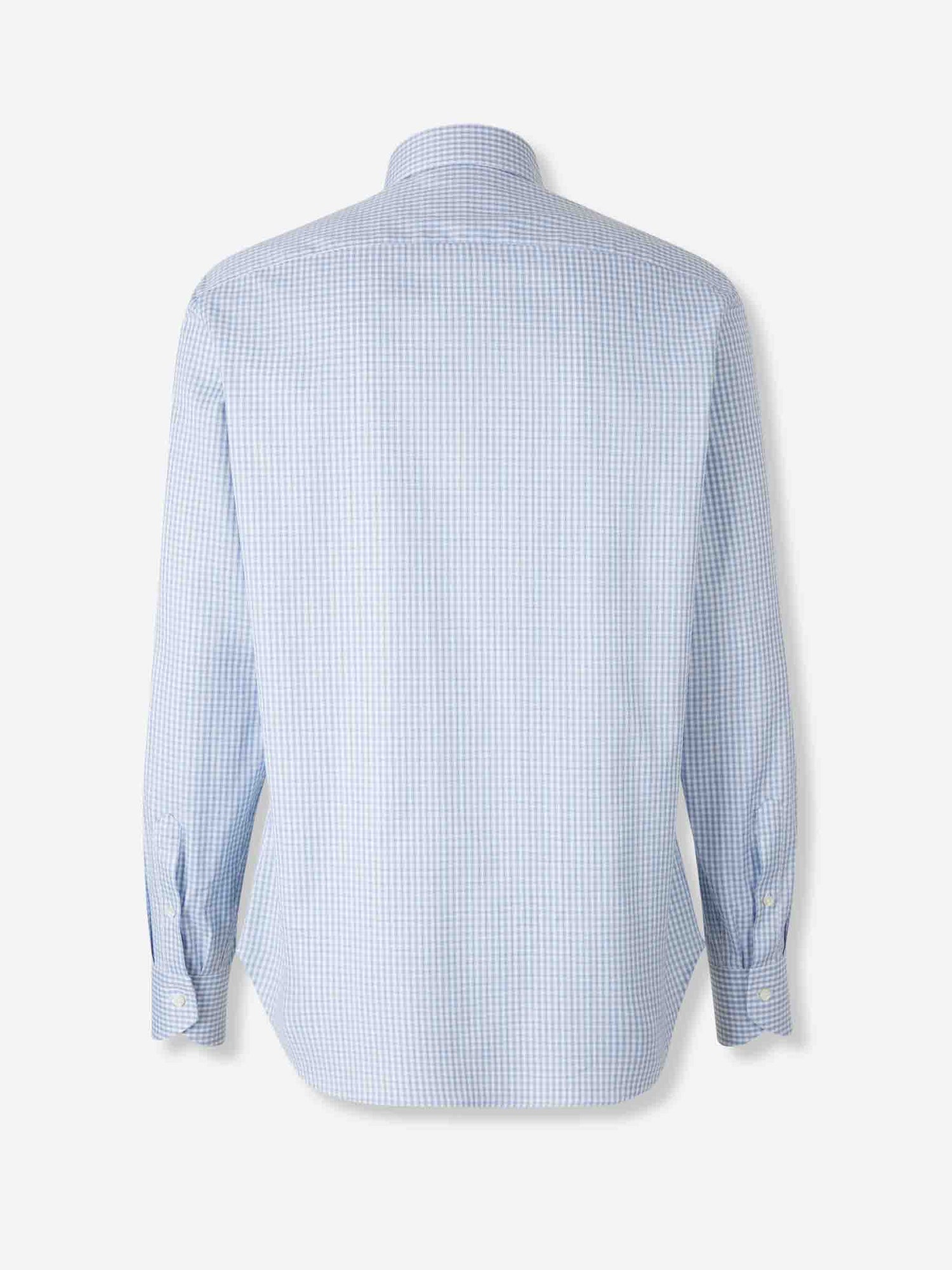 Outlet online Canali Hombre Camisa Motivo Cuadros color Azul Celeste sku 402-000020 01 - Foto 2