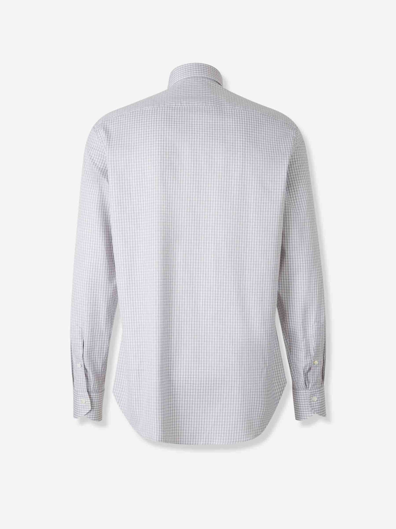 Outlet online Canali Hombre Camisa Motivo Cuadros color Taupe sku 402-000020 02 - Foto 2