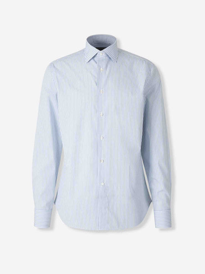 Outlet online Canali Hombre Camisa Motivo Rayas color Azul Celeste sku 402-000021 01 - Foto 1