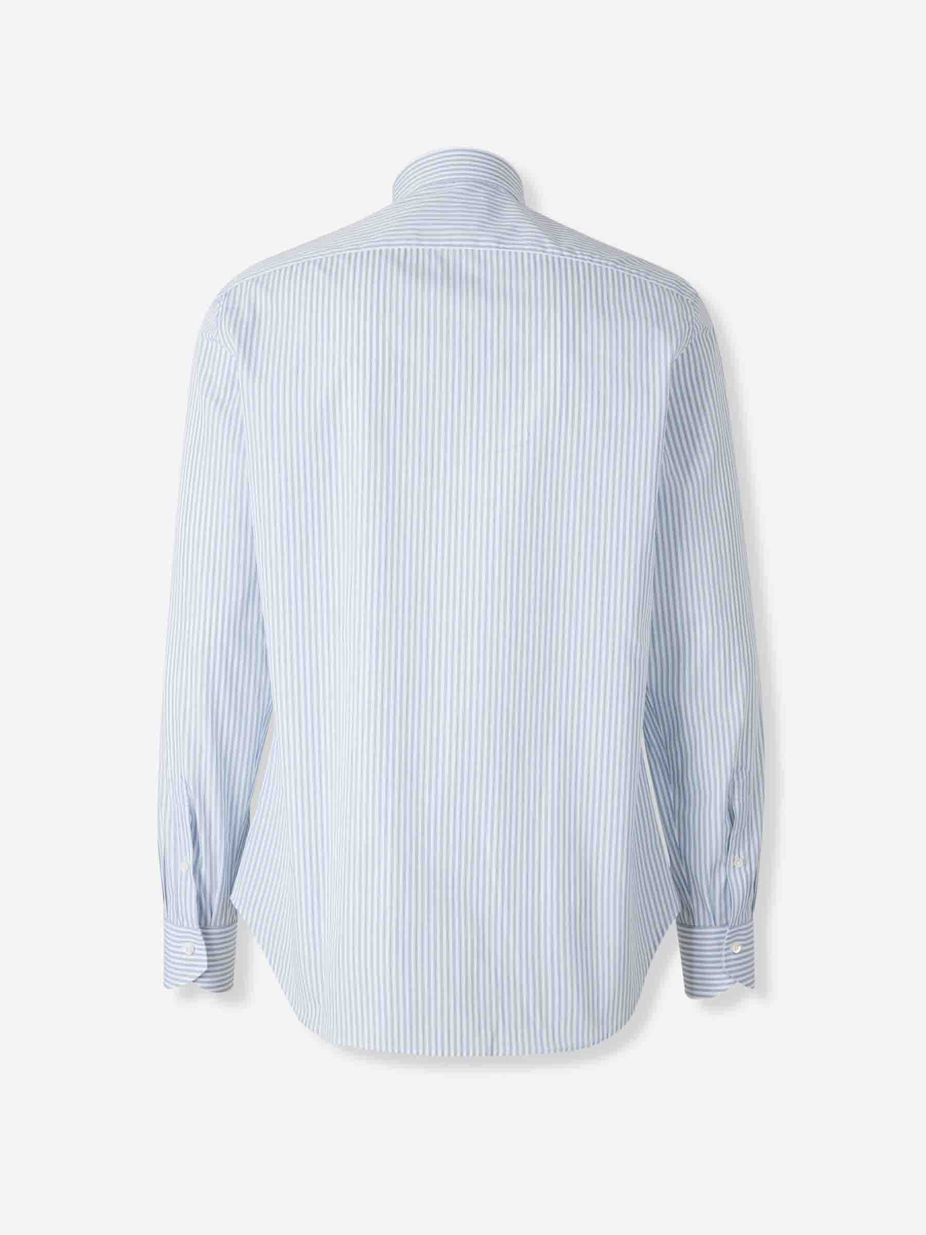 Outlet online Canali Hombre Camisa Motivo Rayas color Azul Celeste sku 402-000021 01 - Foto 2