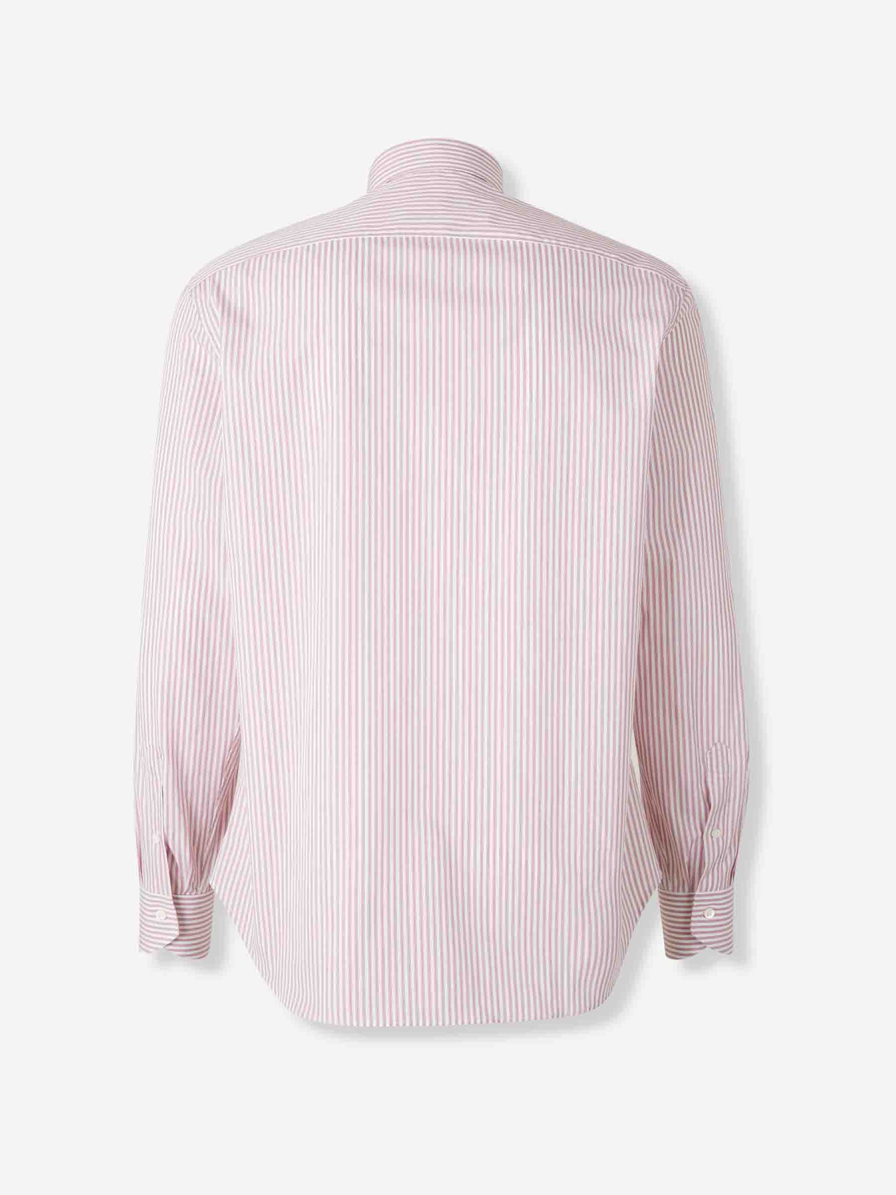 Outlet online Canali Hombre Camisa Motivo Rayas color Rosa Palo sku 402-000021 02 - Foto 2