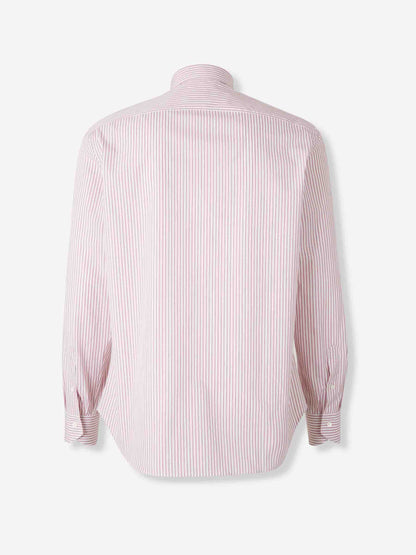 Outlet online Canali Hombre Camisa Motivo Rayas color Rosa Palo sku 402-000021 02 - Foto 2