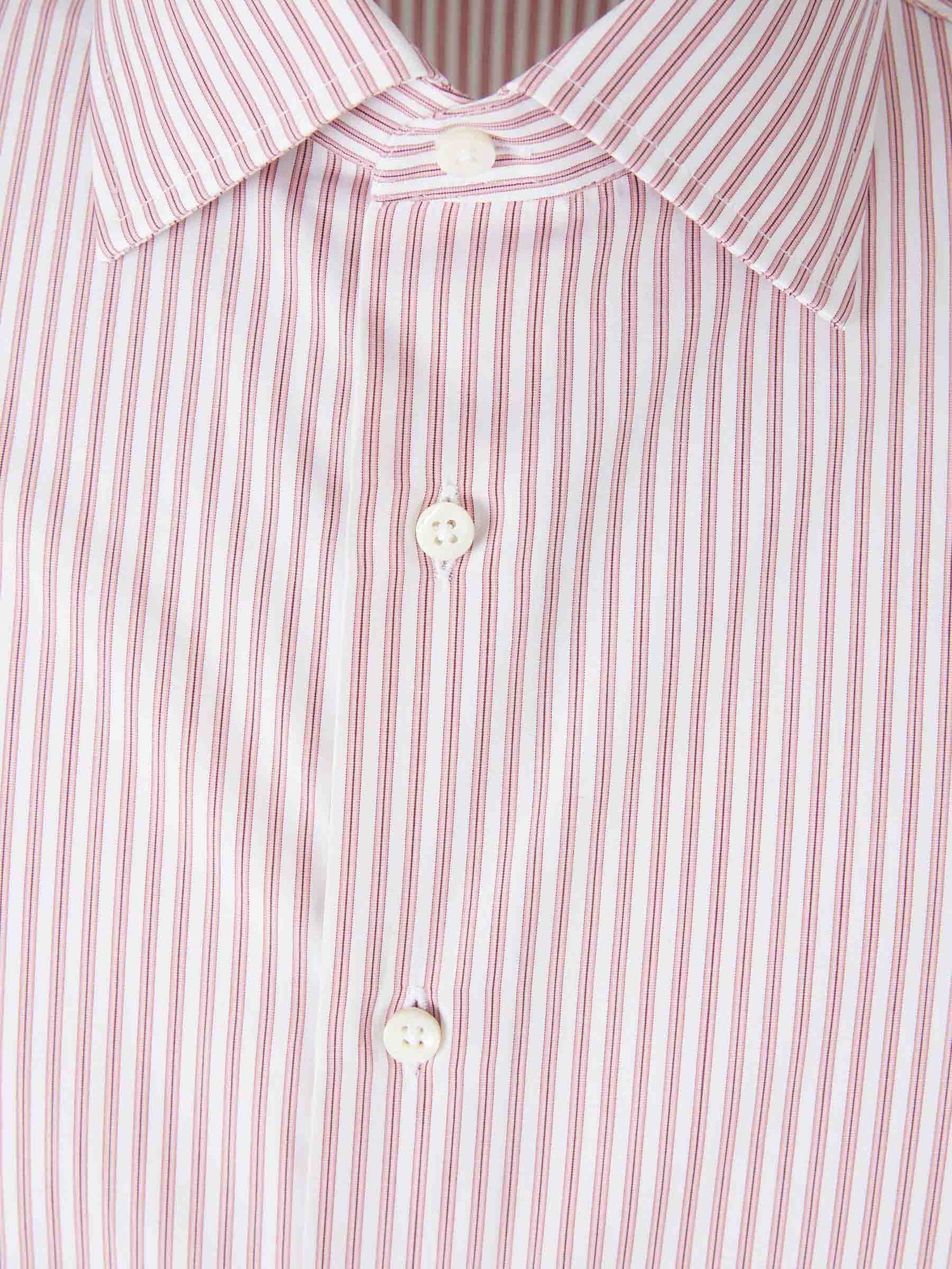 Outlet online Canali Hombre Camisa Motivo Rayas color Rosa Palo sku 402-000021 02 - Foto 3