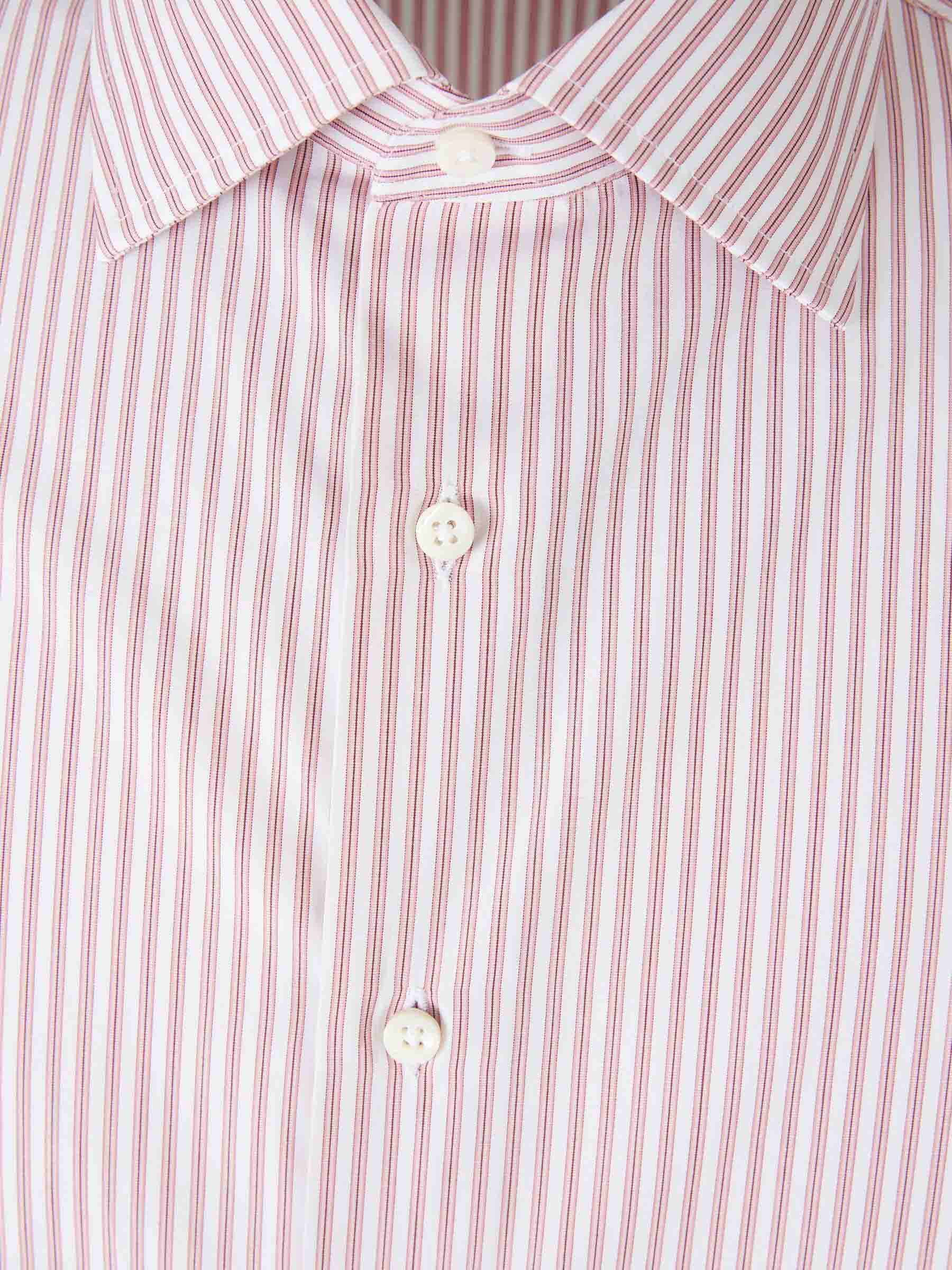 Outlet online Canali Hombre Camisa Motivo Rayas color Rosa Palo sku 402-000021 02 - Foto 3