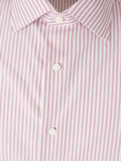 Outlet online Canali Hombre Camisa Motivo Rayas color Rosa Palo sku 402-000021 02 - Foto 3