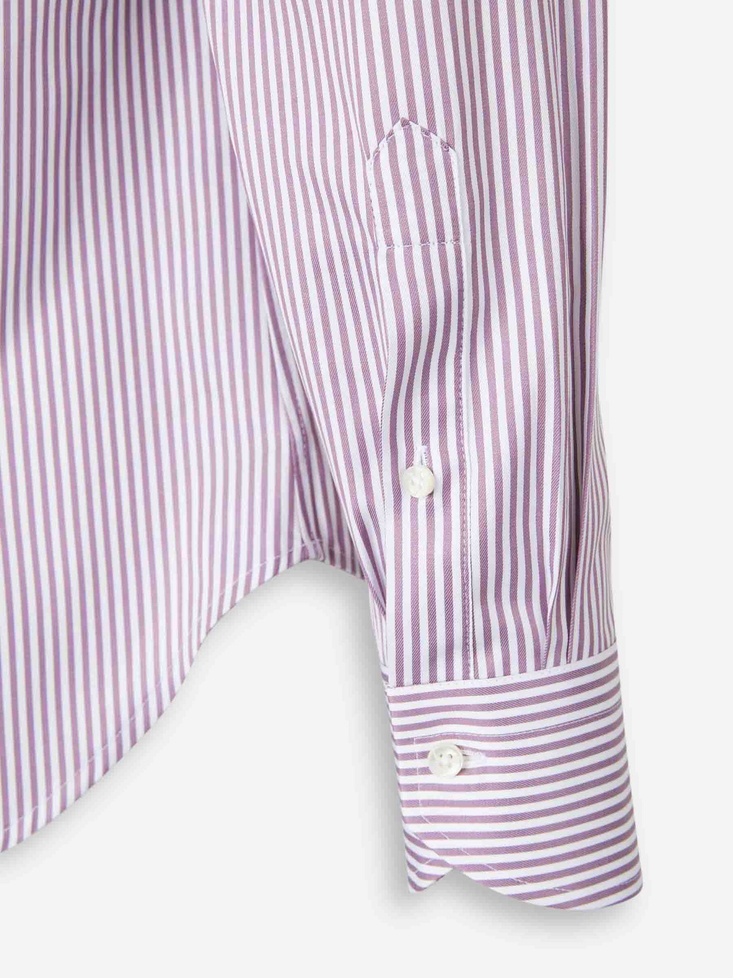 Outlet online Canali Hombre Camisa Motivo Rayas color Cereza sku 402-000022 01 - Foto 4