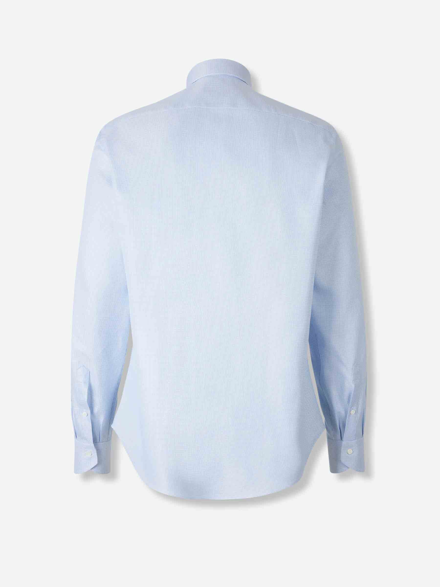 Outlet online Canali Hombre Camisa Textura Algodón color Azul Celeste sku 402-000024 01 - Foto 2