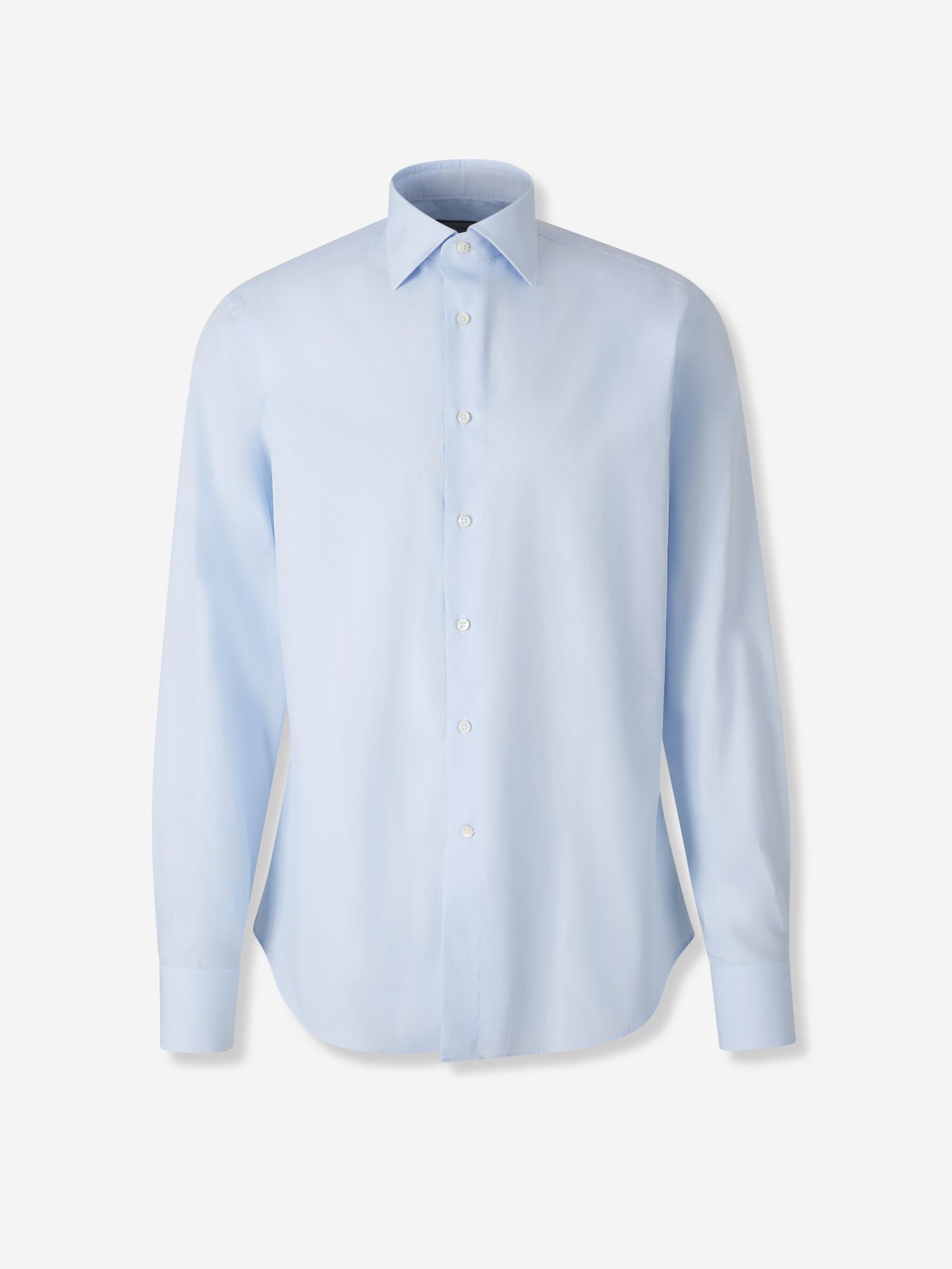 Outlet online Canali Hombre Camisa Vestir Algodón color Azul Celeste sku 402-000026 01 - Foto 1