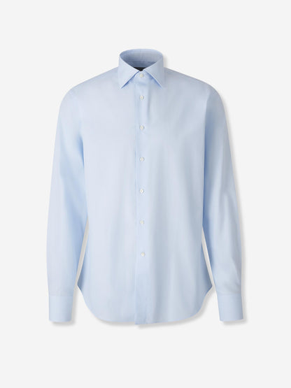 Outlet online Canali Hombre Camisa Vestir Algodón color Azul Celeste sku 402-000026 01 - Foto 1
