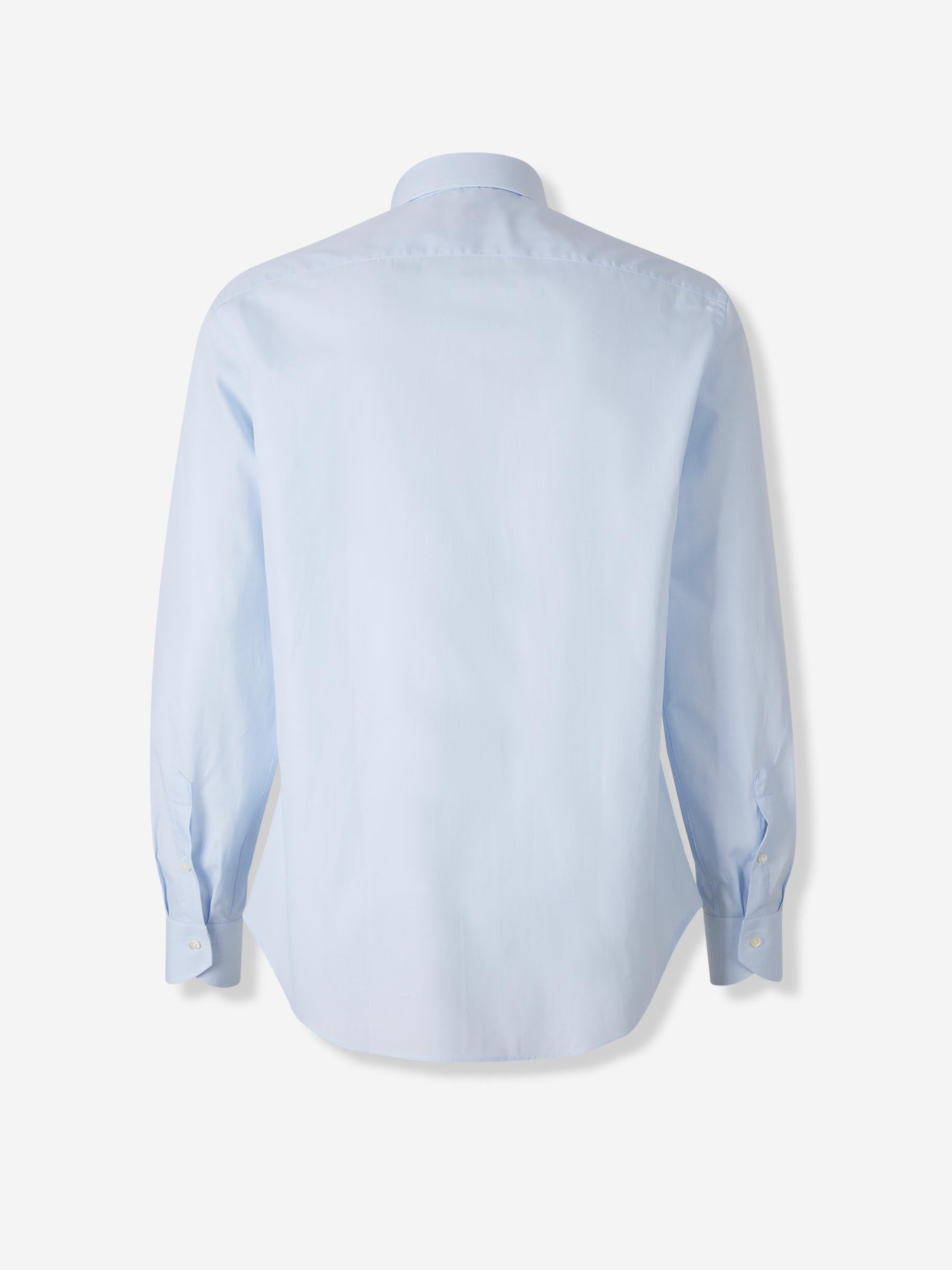 Outlet online Canali Hombre Camisa Vestir Algodón color Azul Celeste sku 402-000026 01 - Foto 2