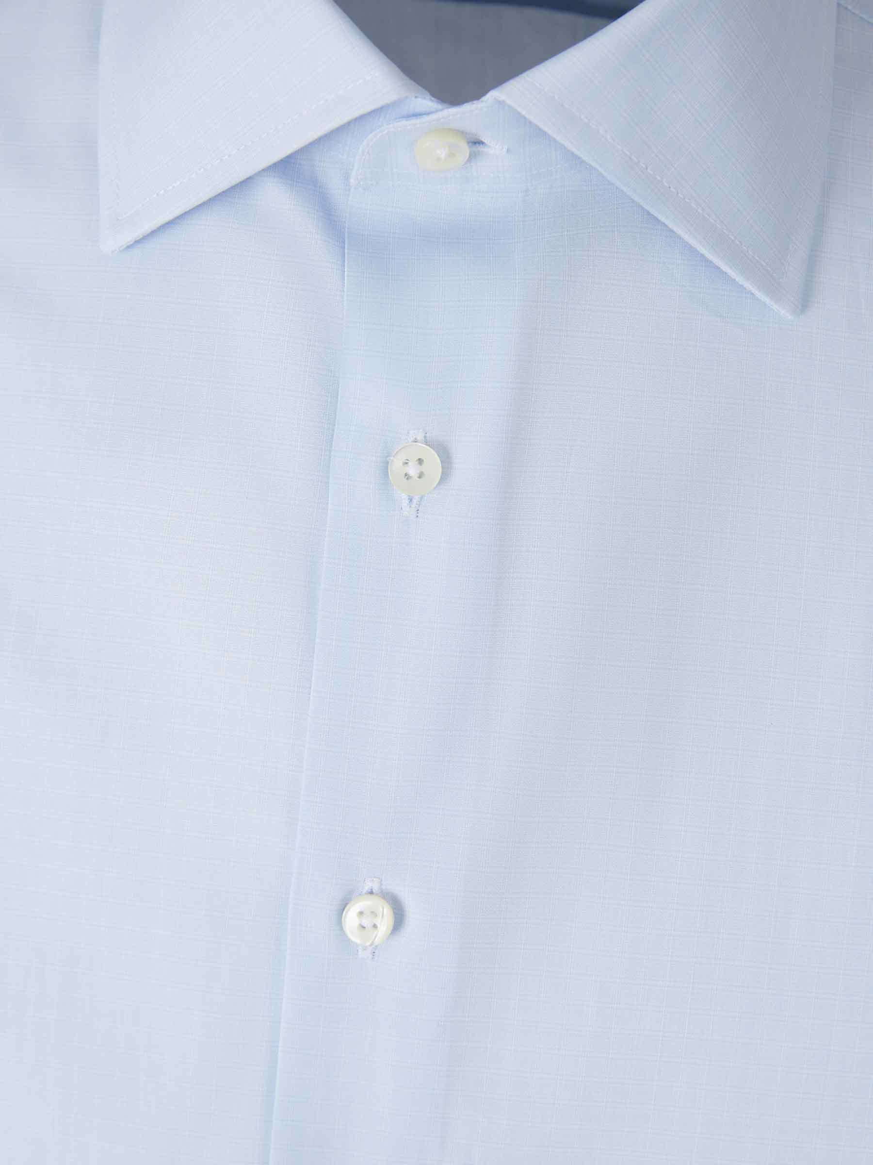 Outlet online Canali Hombre Camisa Vestir Algodón color Azul Celeste sku 402-000026 01 - Foto 3