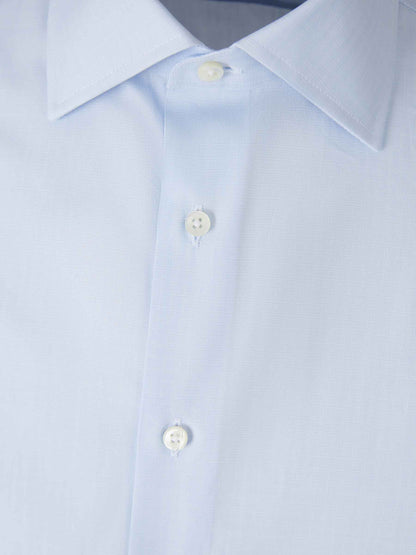 Outlet online Canali Hombre Camisa Vestir Algodón color Azul Celeste sku 402-000026 01 - Foto 3