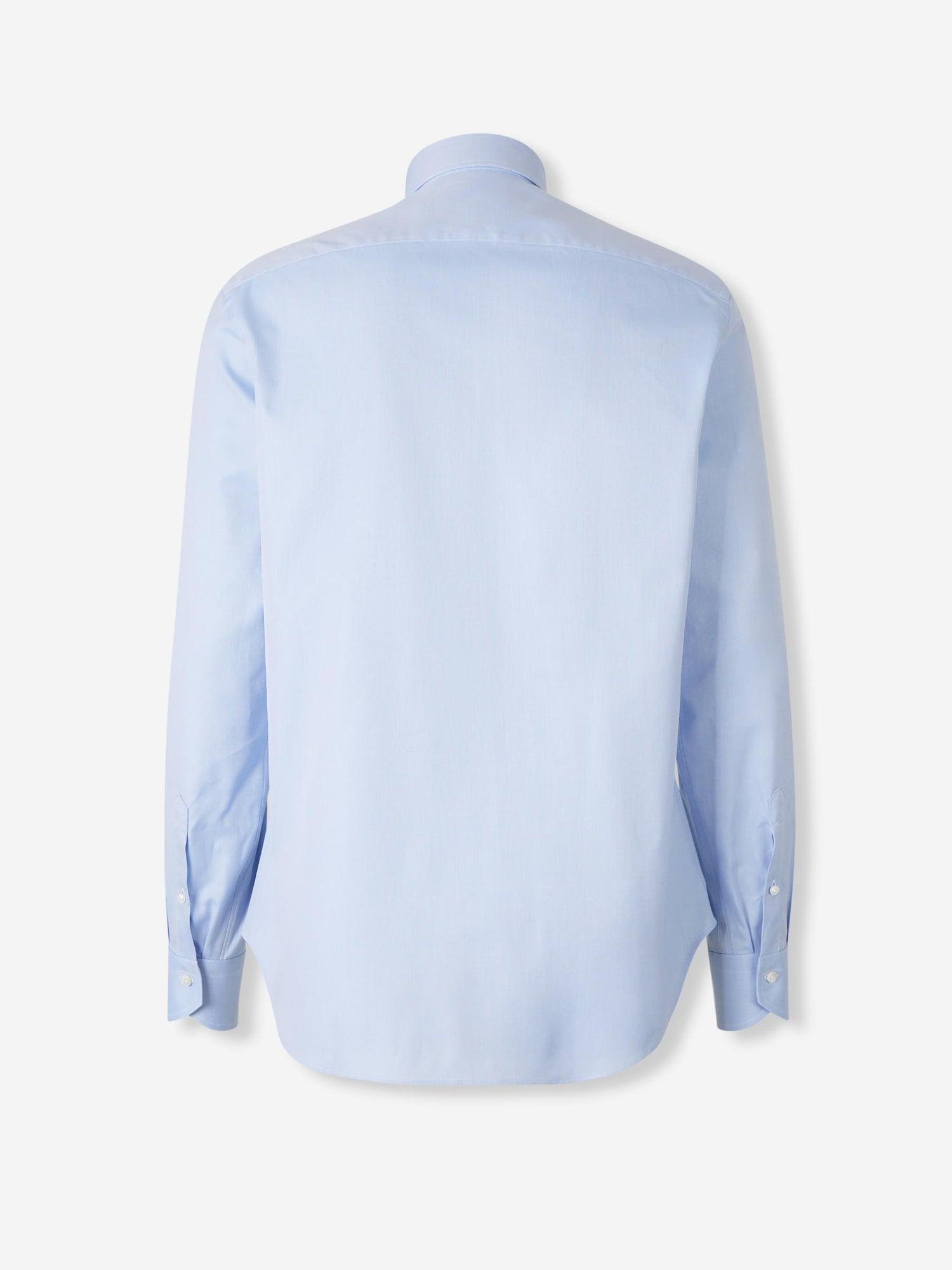 Outlet online Canali Hombre Camisa Lisa Algodón color Azul Celeste sku 402-000027 01 - Foto 2