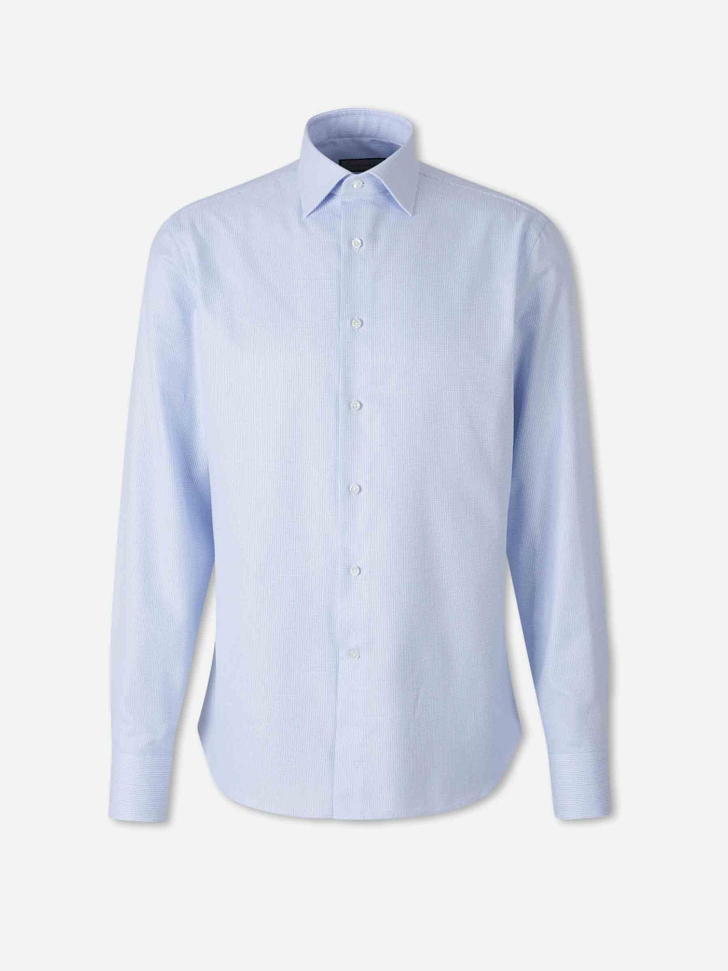 Canali Hombre Barcelona Camisa Micro Estampado Algodón color Azul sku 402-000032 01 - Foto 1