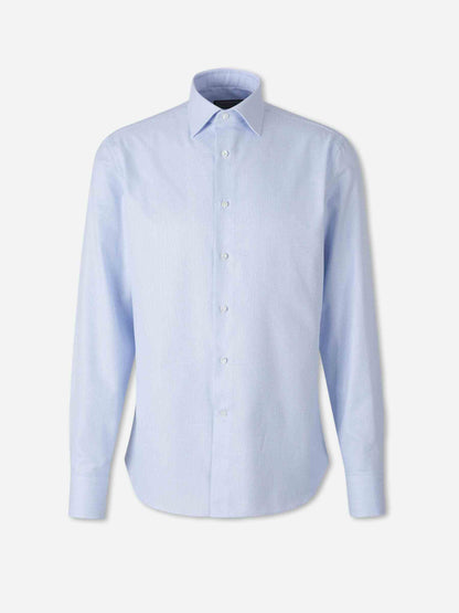 Canali Hombre Barcelona Camisa Micro Estampado Algodón color Azul sku 402-000032 01 - Foto 1