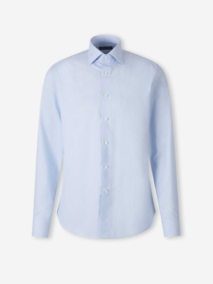 Canali Hombre Barcelona Camisa Lisa Algodón color Azul Celeste sku 402-000033 01 - Foto 1