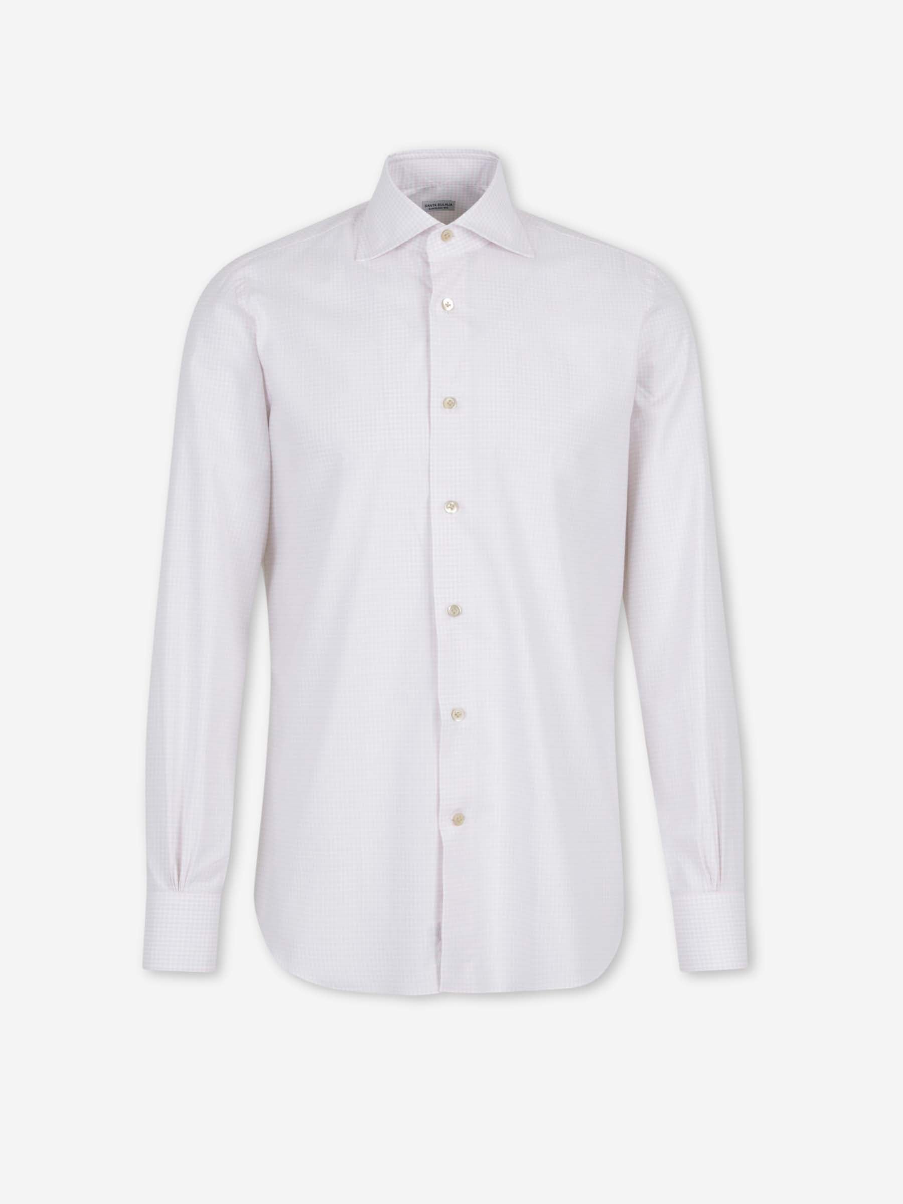 Santa Eulalia Hombre Barcelona Camisa Clásica Cuadros color Rosa Palo sku 402-000035 02 - Foto 1