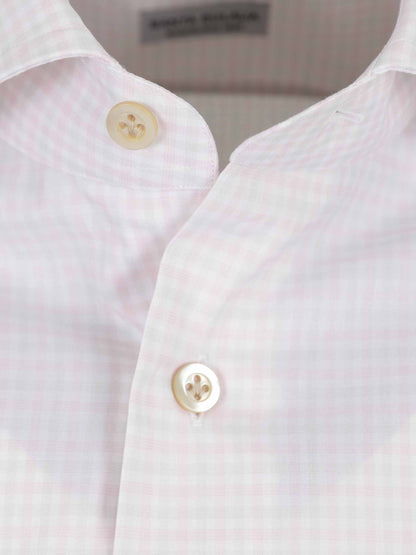 Santa Eulalia Hombre Barcelona Camisa Clásica Cuadros color Rosa Palo sku 402-000035 02 - Foto 3