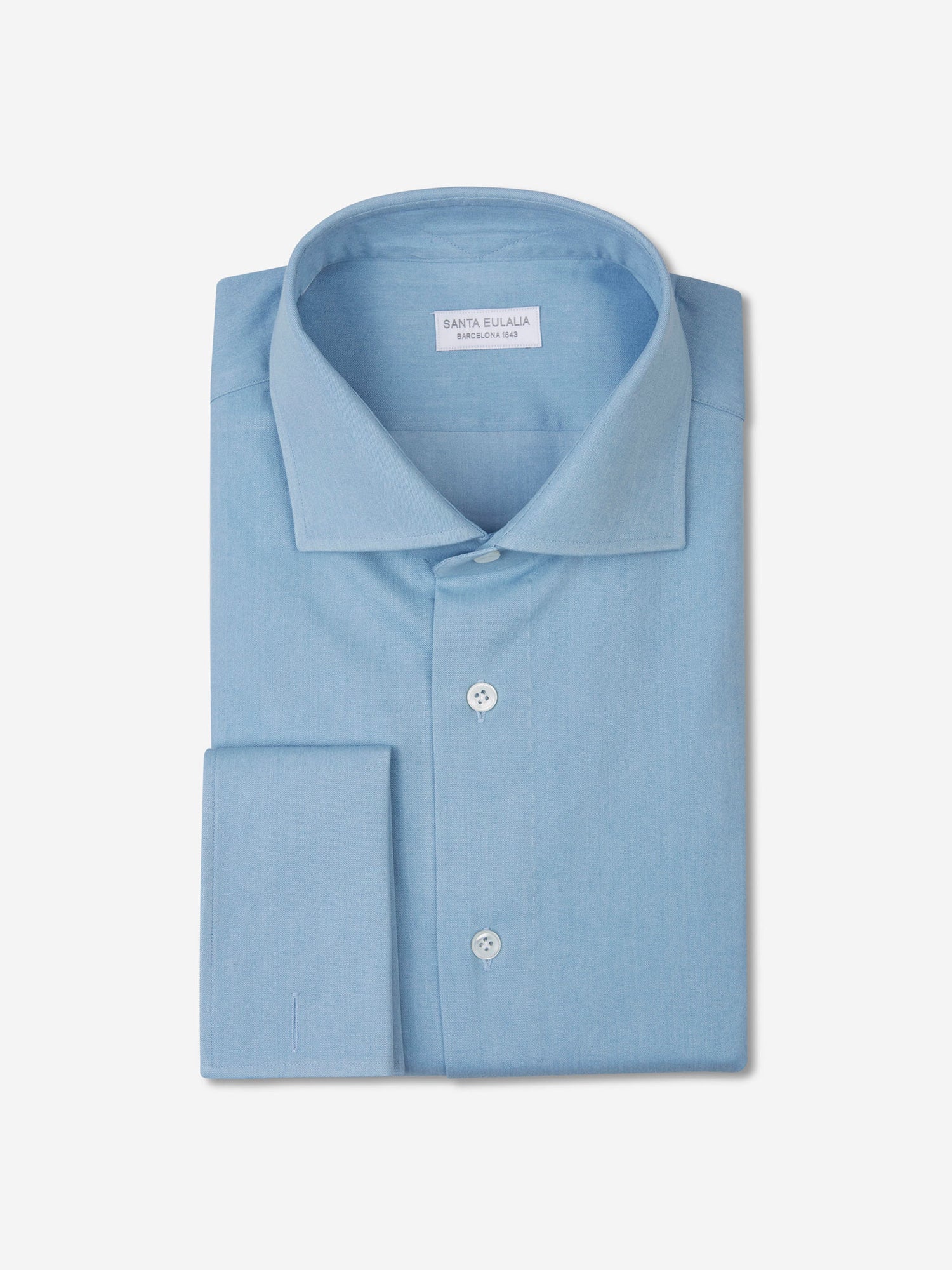 Outlet online Santa Eulalia Hombre Camisa Formal Puño Doble color Azul Celeste sku 403-000441 01 - Foto 1
