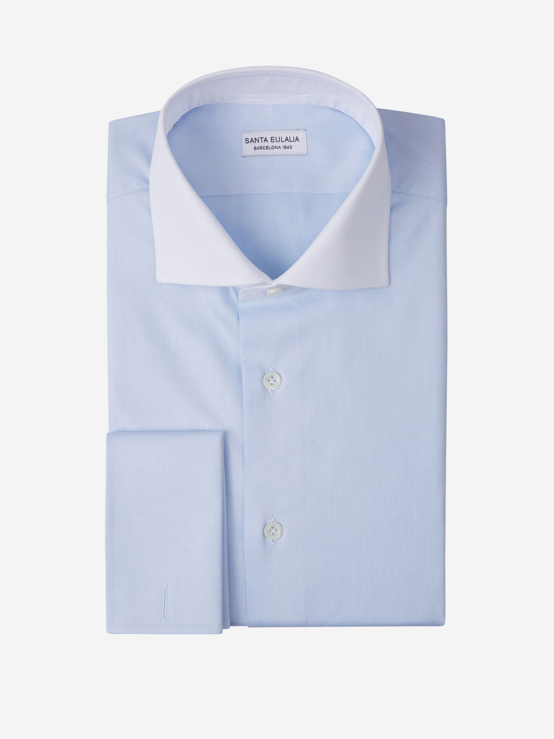Outlet online Santa Eulalia Hombre Camisa Vestir Bicolor Lisa color Azul Celeste sku 403-000458 01 - Foto 1