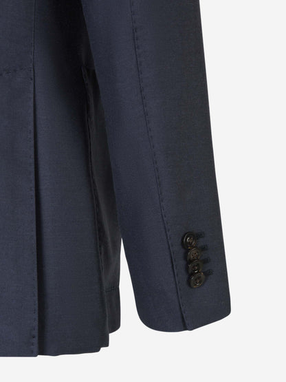 Outlet online Boglioli Hombre Americana Recta Lana color Azul Marino sku 302-003449 01 - Foto 5