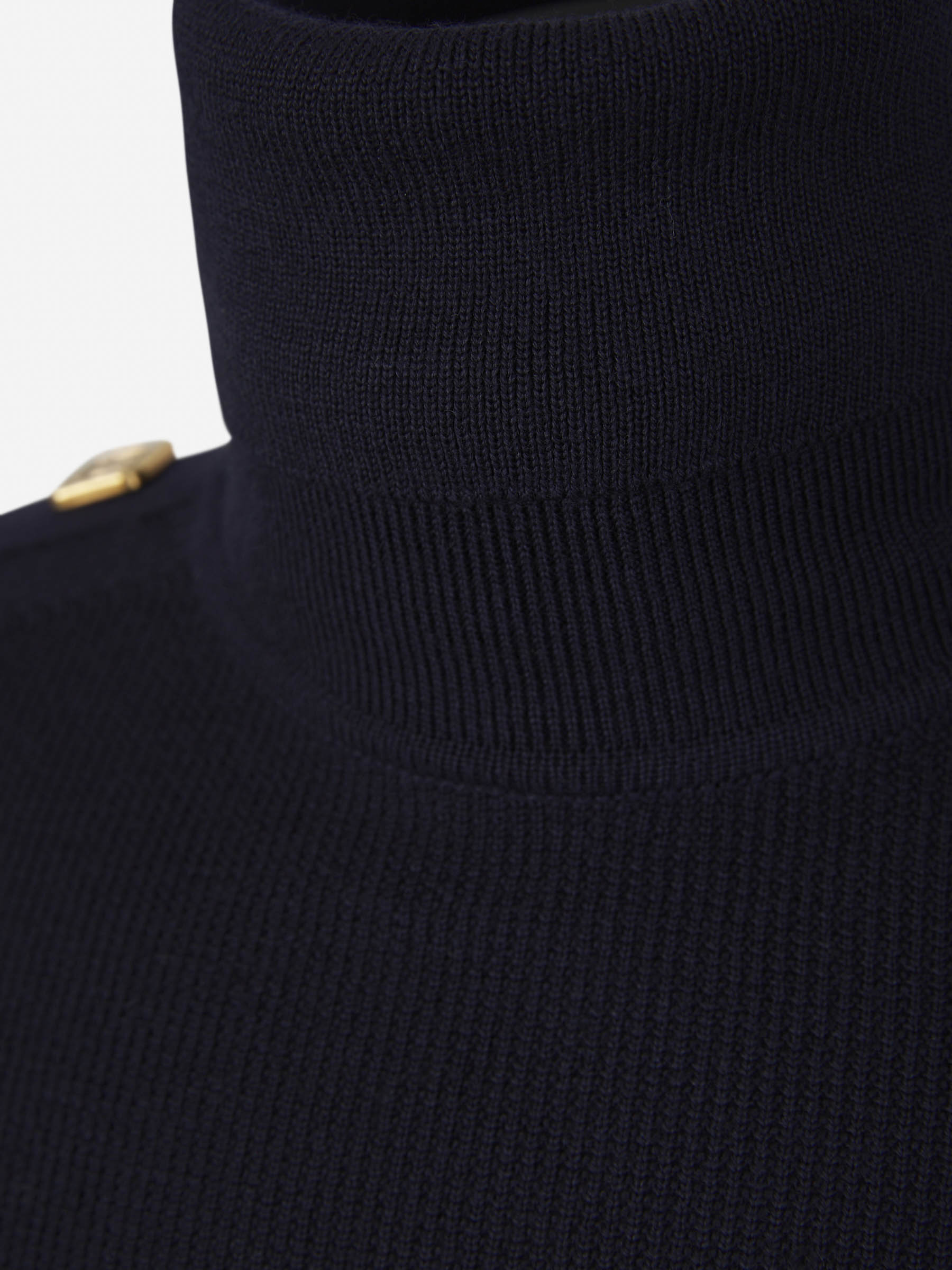 Outlet online Balmain Hombre Jersey Cuello Vuelto Lana color Azul Noche sku 542-002245 00 - Foto 3