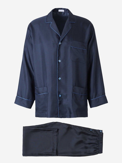 Outlet online Santa Eulalia Hombre Pijama Estamapado Seda color Azul Noche sku 411-000190 01 - Foto 1