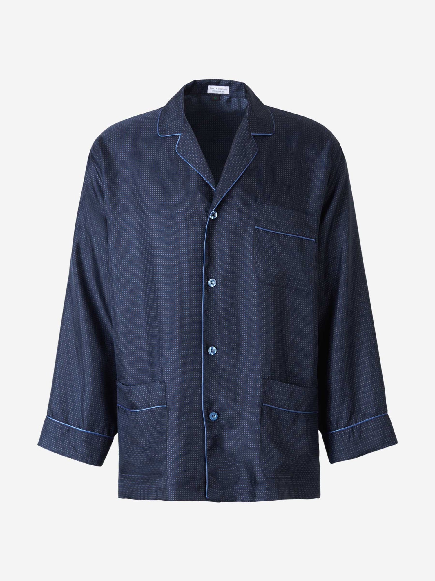 Outlet online Santa Eulalia Hombre Pijama Estamapado Seda color Azul Noche sku 411-000190 01 - Foto 2