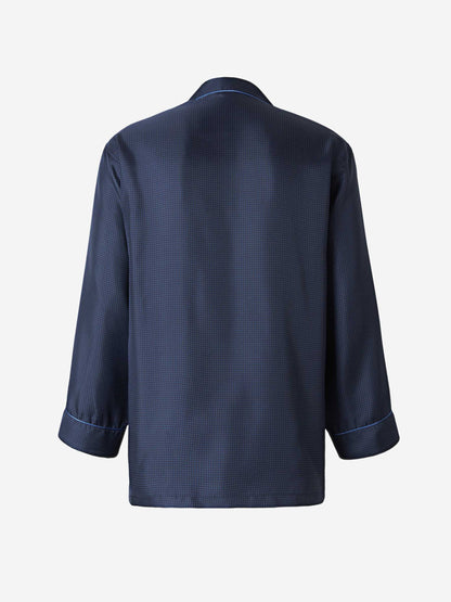 Outlet online Santa Eulalia Hombre Pijama Estamapado Seda color Azul Noche sku 411-000190 01 - Foto 3