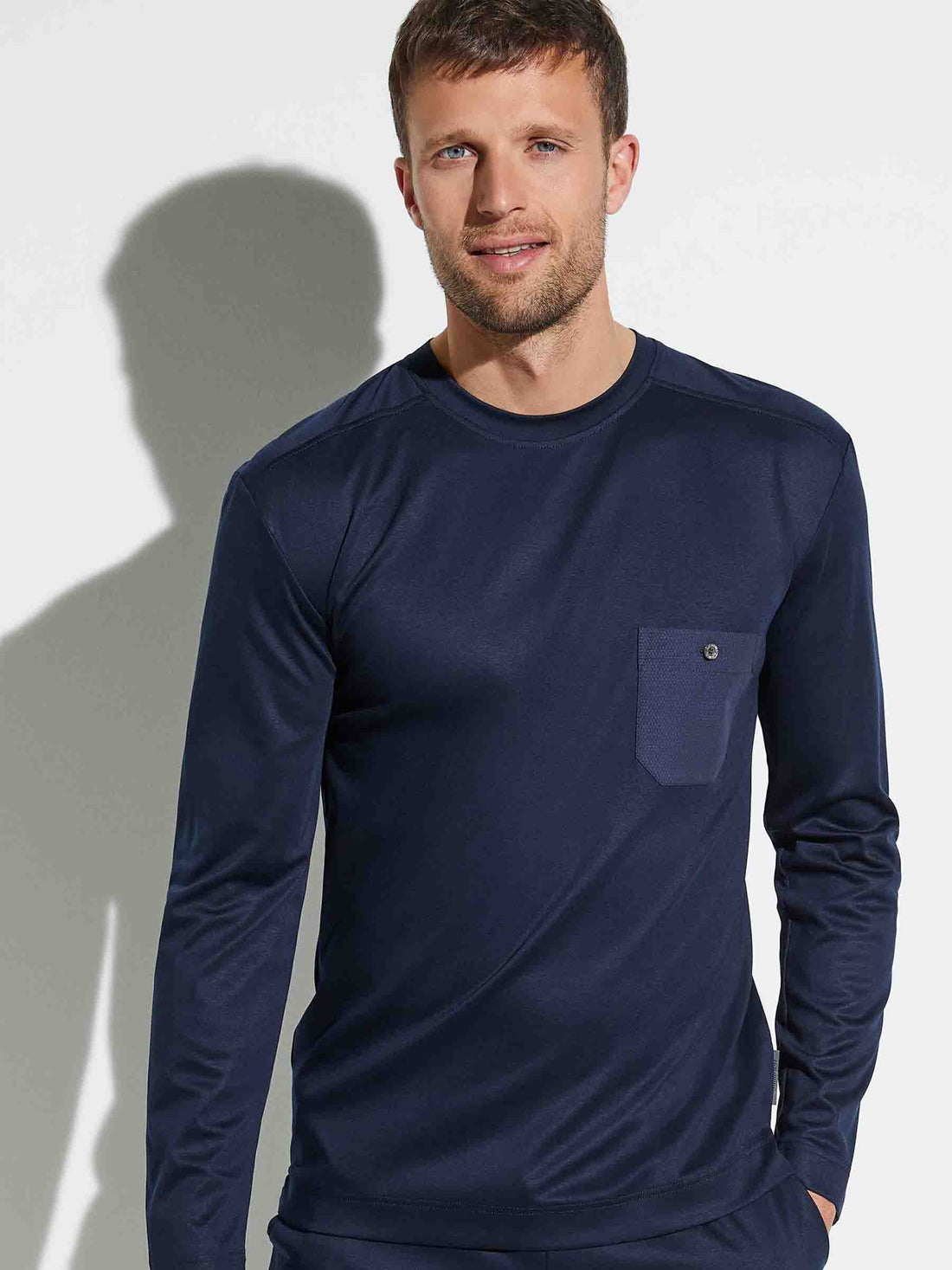 Outlet online Zimmerli Hombre Pijama Set Bolsillos color Azul Noche sku 411-000203 01 - Foto 2