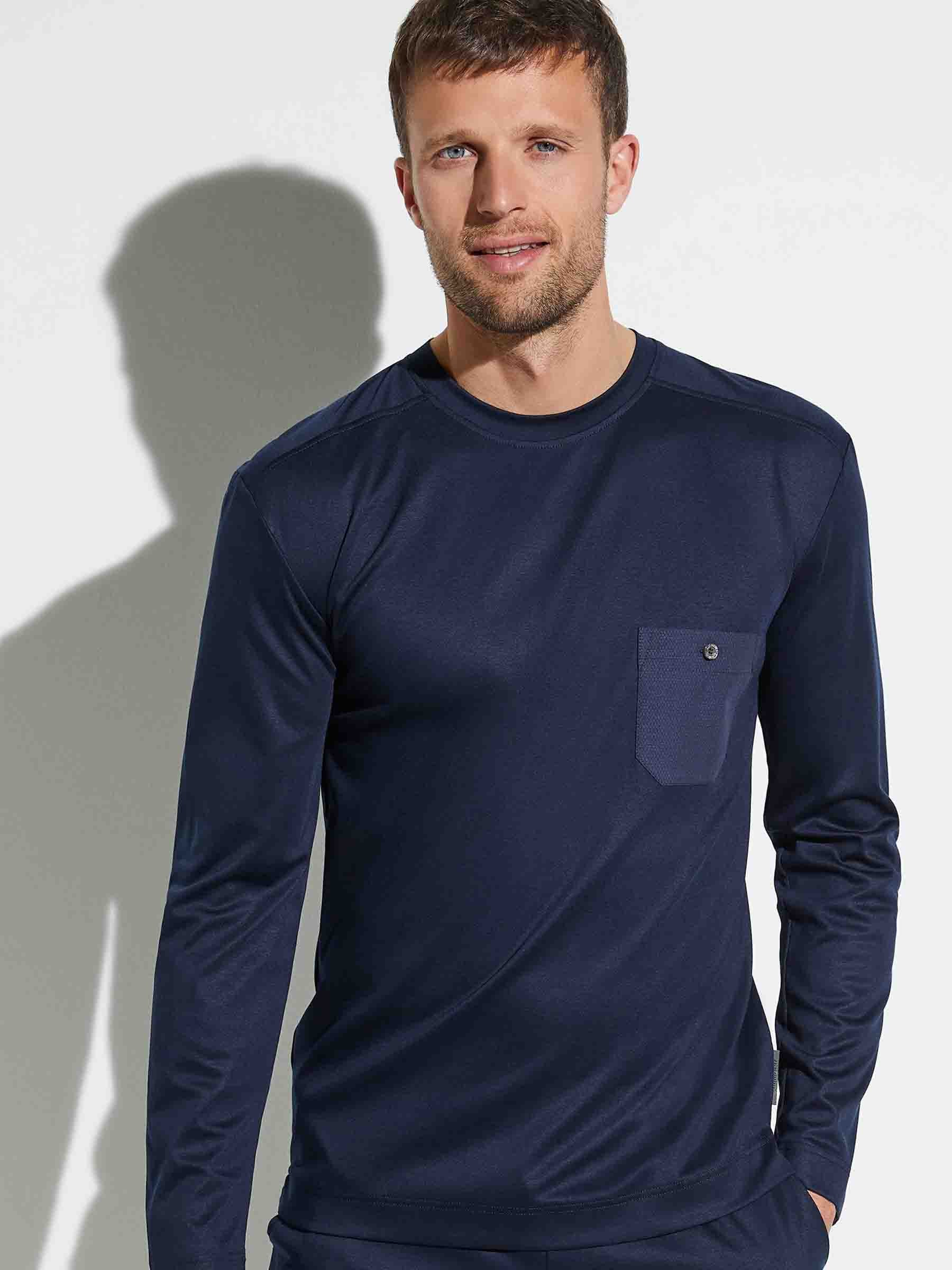 Outlet online Zimmerli Hombre Pijama Set Bolsillos color Azul Noche sku 411-000203 01 - Foto 2