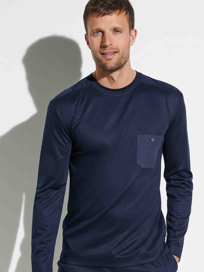 Outlet online Zimmerli Hombre Pijama Set Bolsillos color Azul Noche sku 411-000203 01 - Foto 2