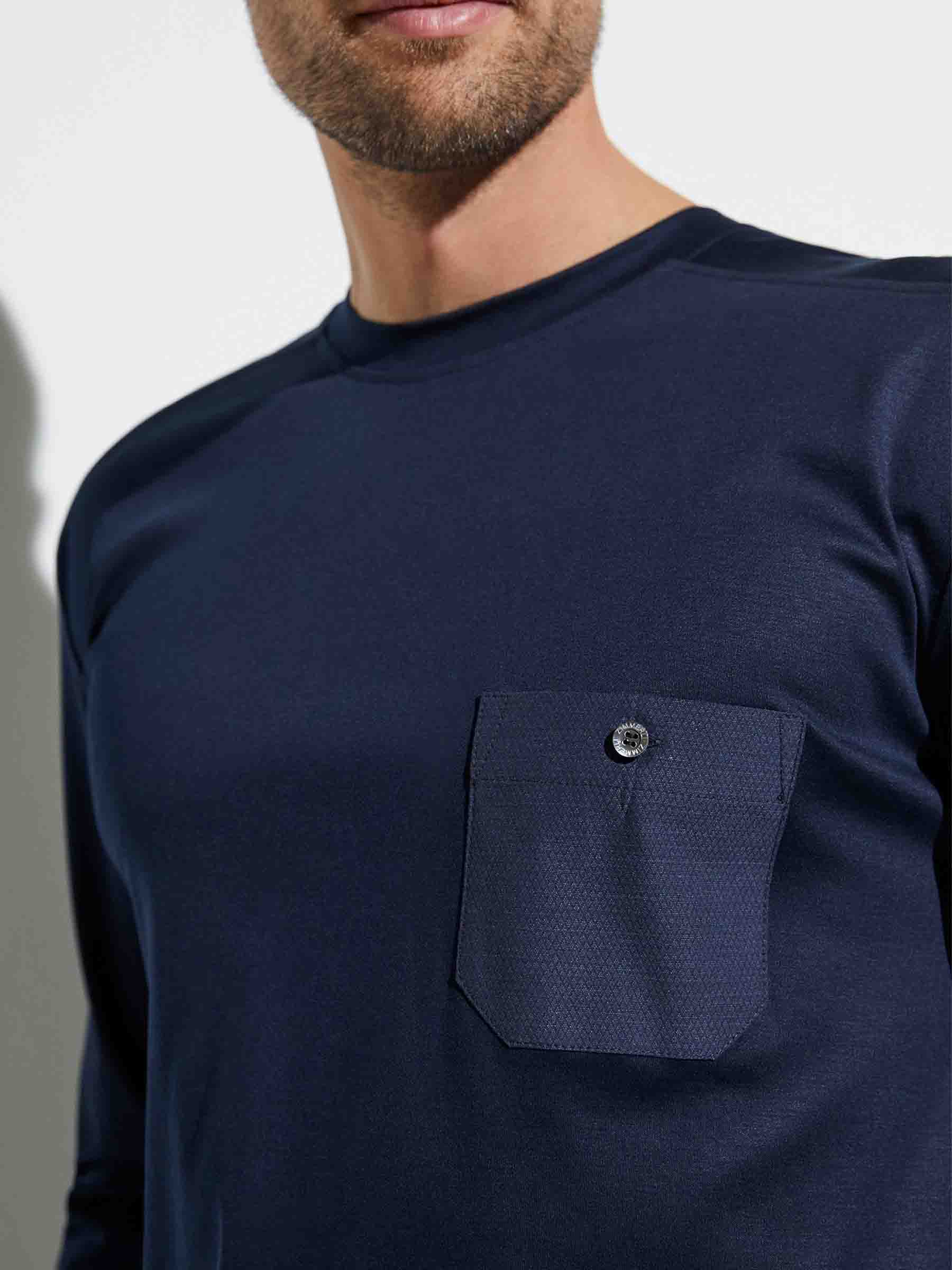 Outlet online Zimmerli Hombre Pijama Set Bolsillos color Azul Noche sku 411-000203 01 - Foto 3