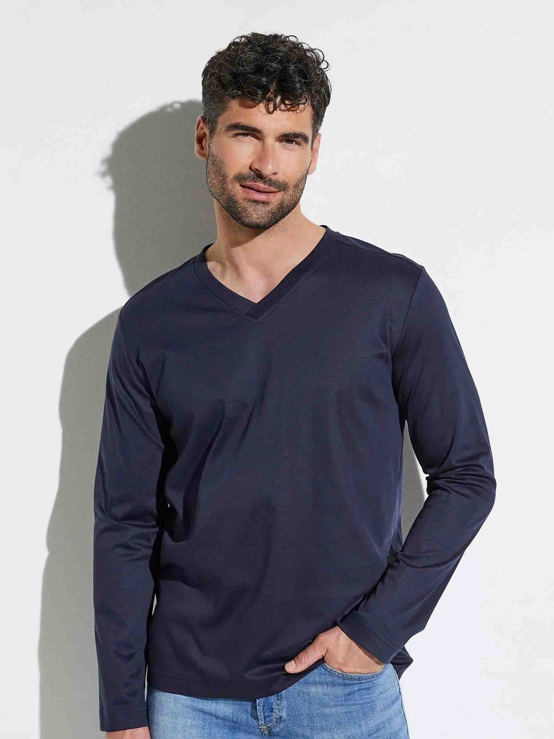 Zimmerli Hombre Barcelona Camiseta Pijama color Azul Marino sku 411-000204 01 - Foto 2